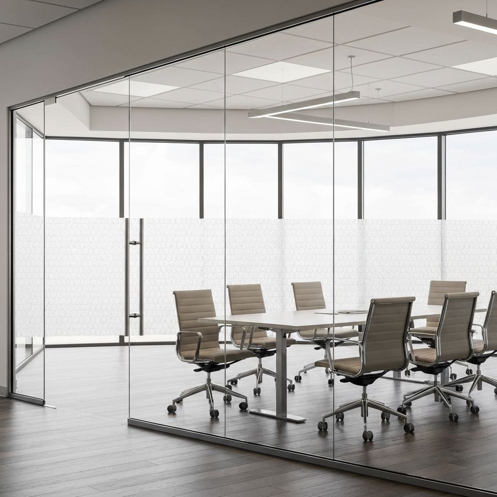 Decorative window film in office