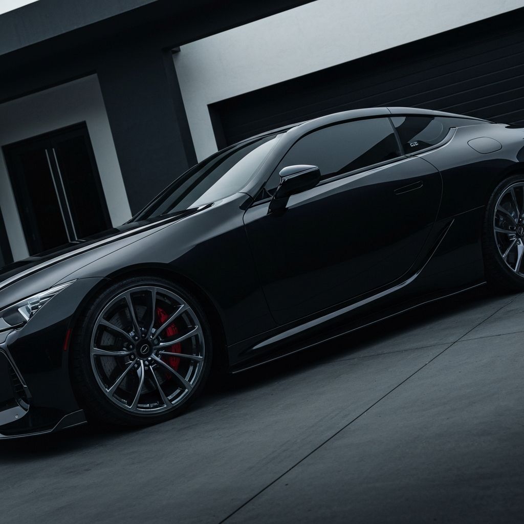 Black Lexus LC luxury coupe