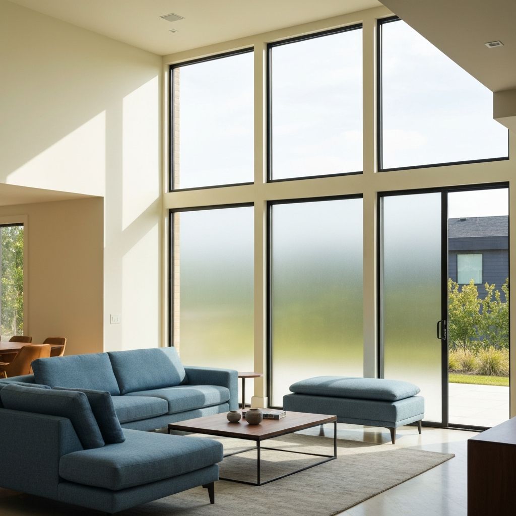 Solar window film on home
